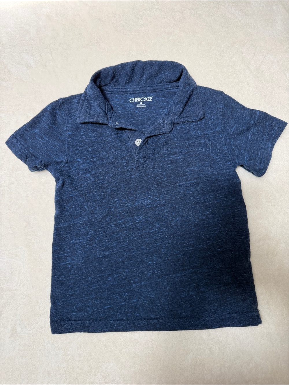 Cherokee Dark Navy Heather Polo Shirt